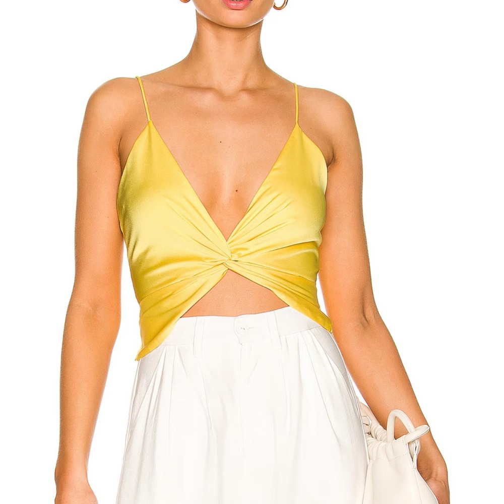 NWT Revolve Anais Twist Front Top in Yellow